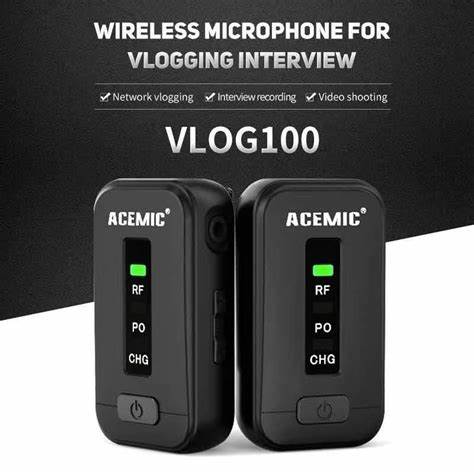 Micrófono Lavalier inalámbrico Acemic VLOG100 V1