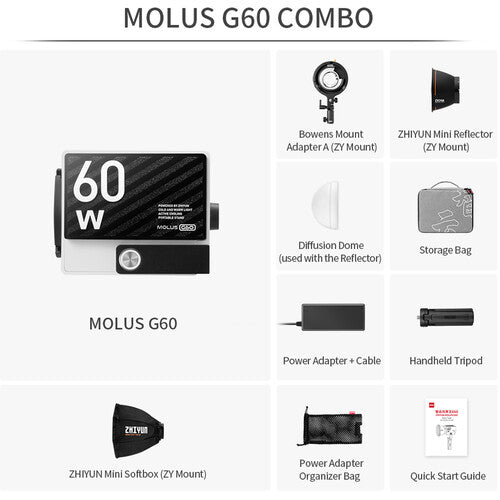Lámpara Zhiyun Molus G60 Combo