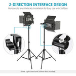 Kit de 2 Lámparas Neewer LED-NL660 LED Bicolor con Pedestales, Estuches y 4 Baterías