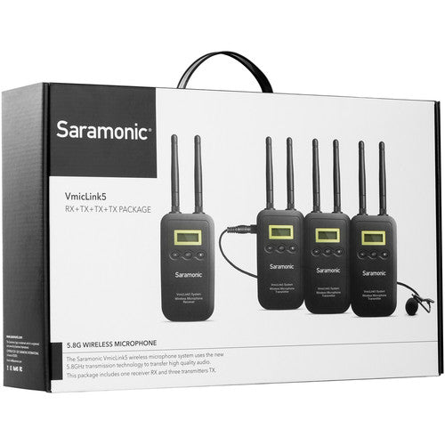 Kit Tres Lavalier inalámbricos Saramonic VmicLink5