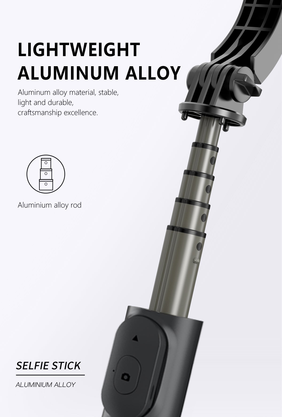 Minitripié y Selfie Stick con lámpara Q03s