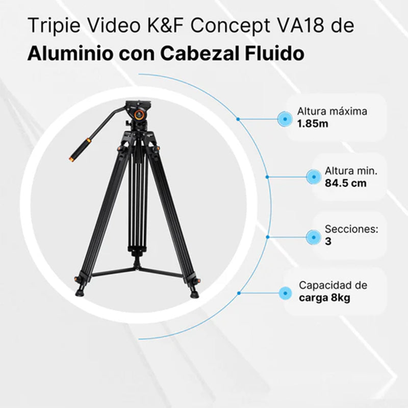Tripié K&F Concept VA18+VH081