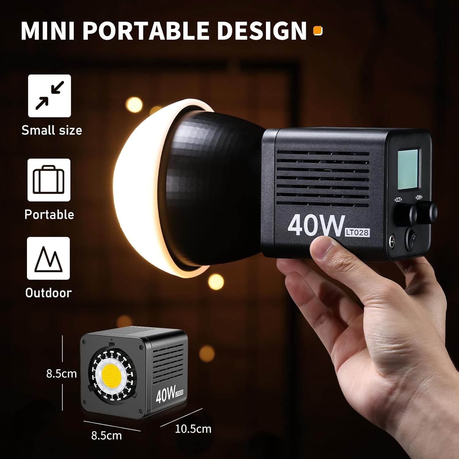 Lámpara Fresnel Portátil Ulanzi LT028 40W