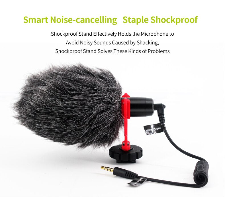 Micrófono Shotgun Acemic Video Mic CAM50 para cámara y Smartphone