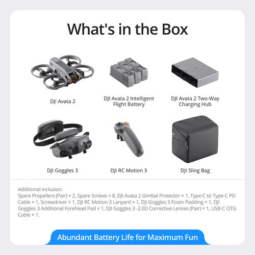 Drone DJI Avata 2 Fly More Combo (Three Batteries)