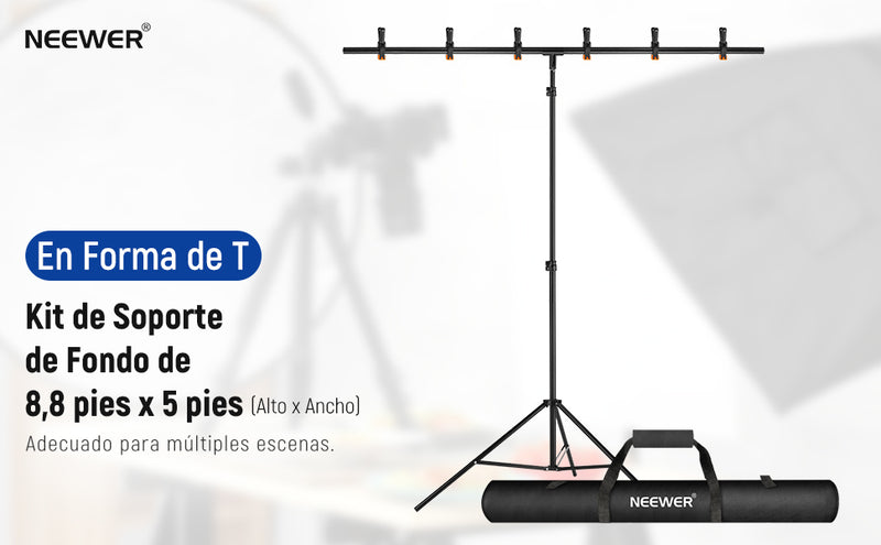 Portafondos Neewer Forma T (2.6 x 1.5 mts)