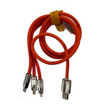 Cable RGBlink 3-In-1 USB Quick Charge Cable, Lightning, USB-C, Micro B