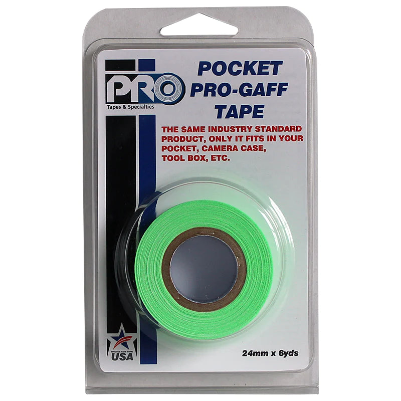 Cinta POCKET Pro Gaff Tape Verde Fluorescente 1x6 yds