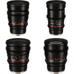 Kit de 4 Lentes Rokinon Cine DS Lens Montura Sony E (16mm, 35mm, 50mm y 85mm)