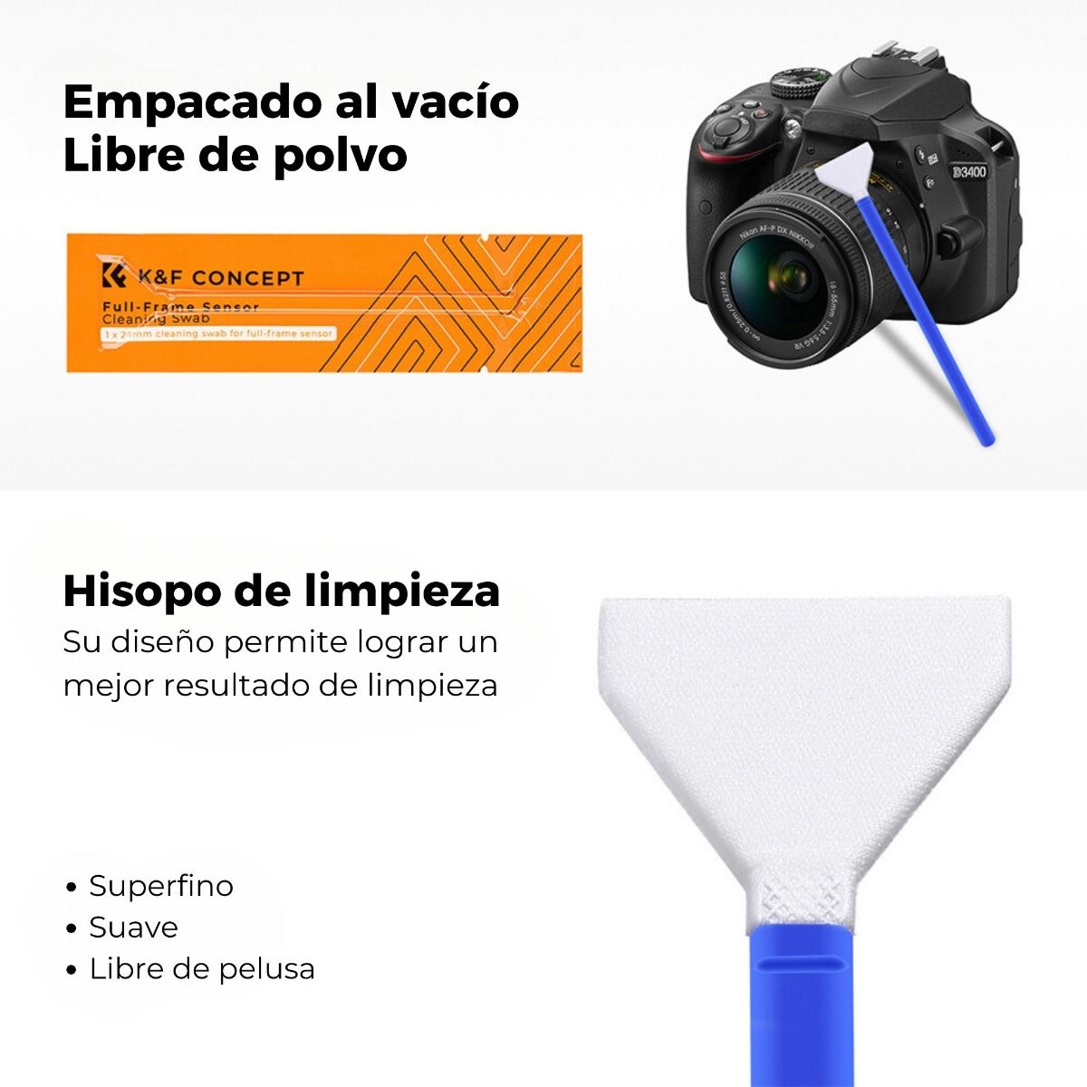 Kit de Limpieza de Sensor APS-C 16mm K&F Concept