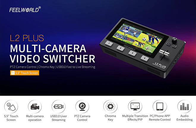 Switcher para Streaming FeelWorld LIVEPRO L2 PLUS