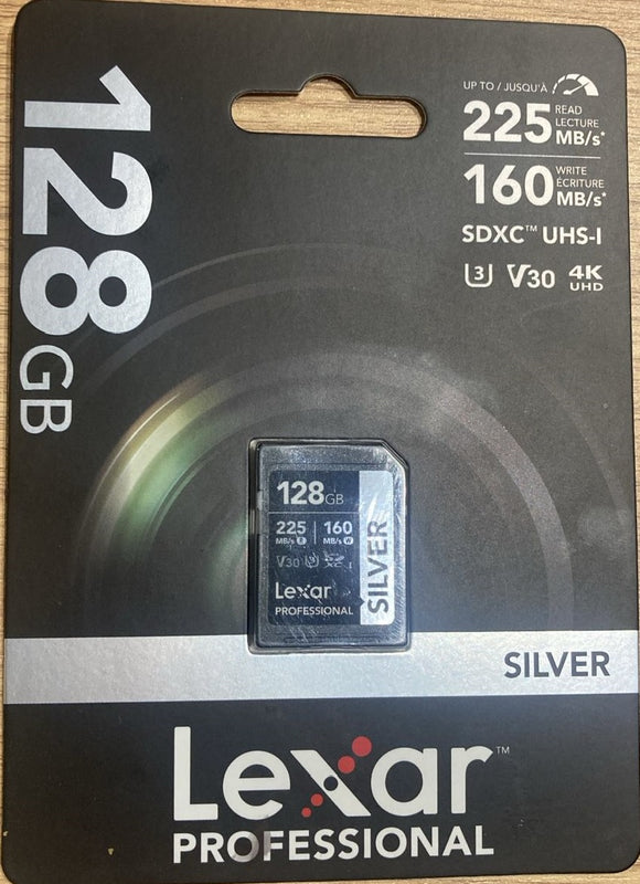 Tarjeta Lexar Profesional 128GB Silver 225MB/s