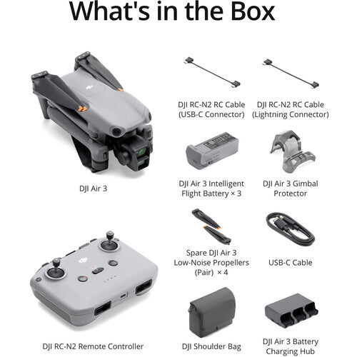 Drone DJI AIR 3 FLY MORE COMBO (DJI RC-N2)