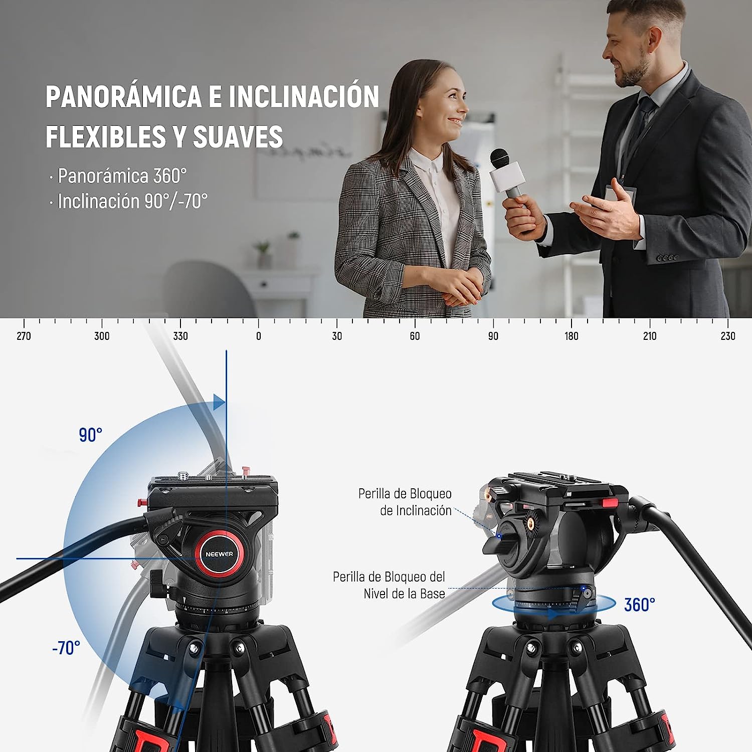 Tripié Neewer Professional TP74 8 Kgs