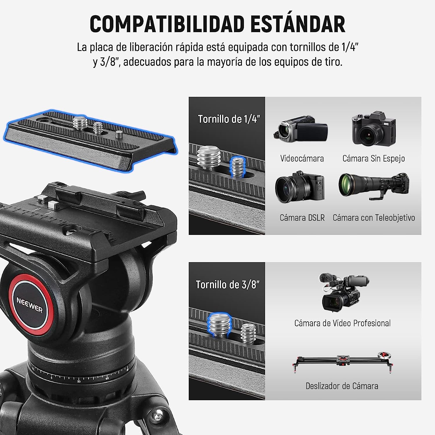 Tripié Neewer Professional TP74 8 Kgs