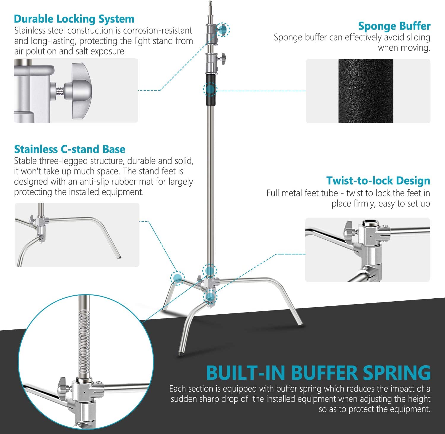 Kit de Tripié Century, Brazo y Yoyo Neewer 3 mts