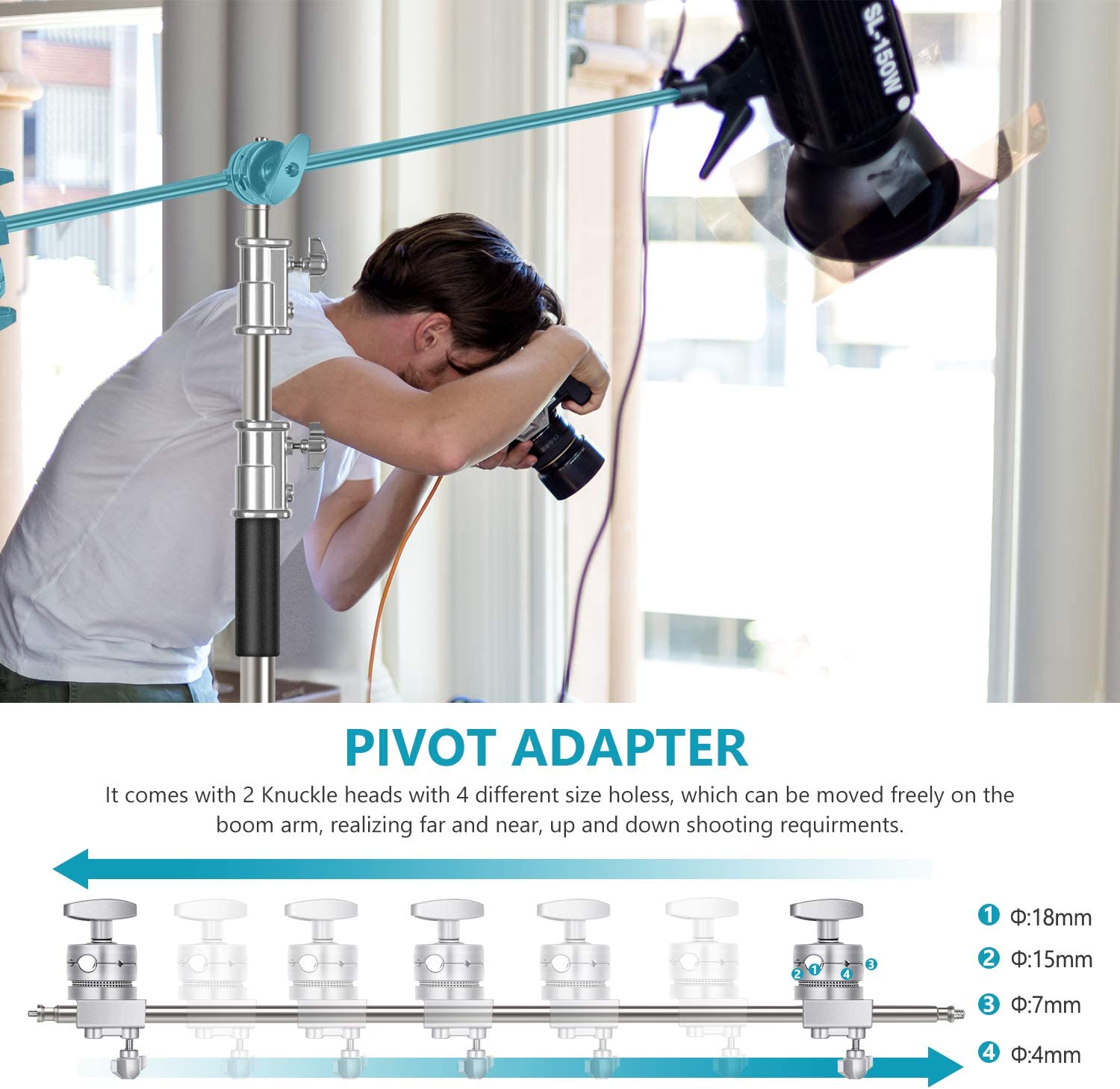 Kit de Tripié Century, Brazo y Yoyo Neewer 3 mts