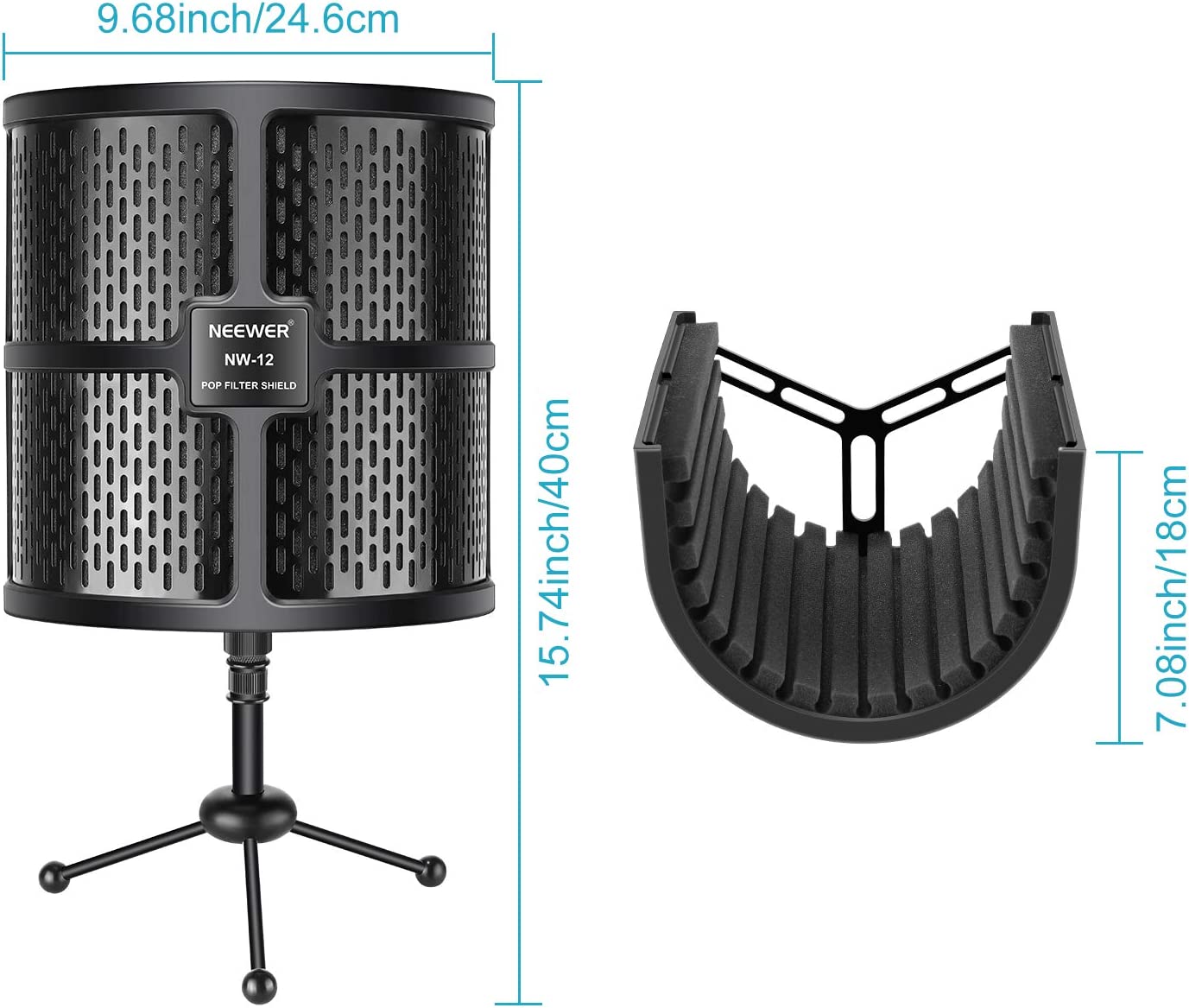 Escudo Acústico de Aislamiento para Micrófono Neewer NW-12