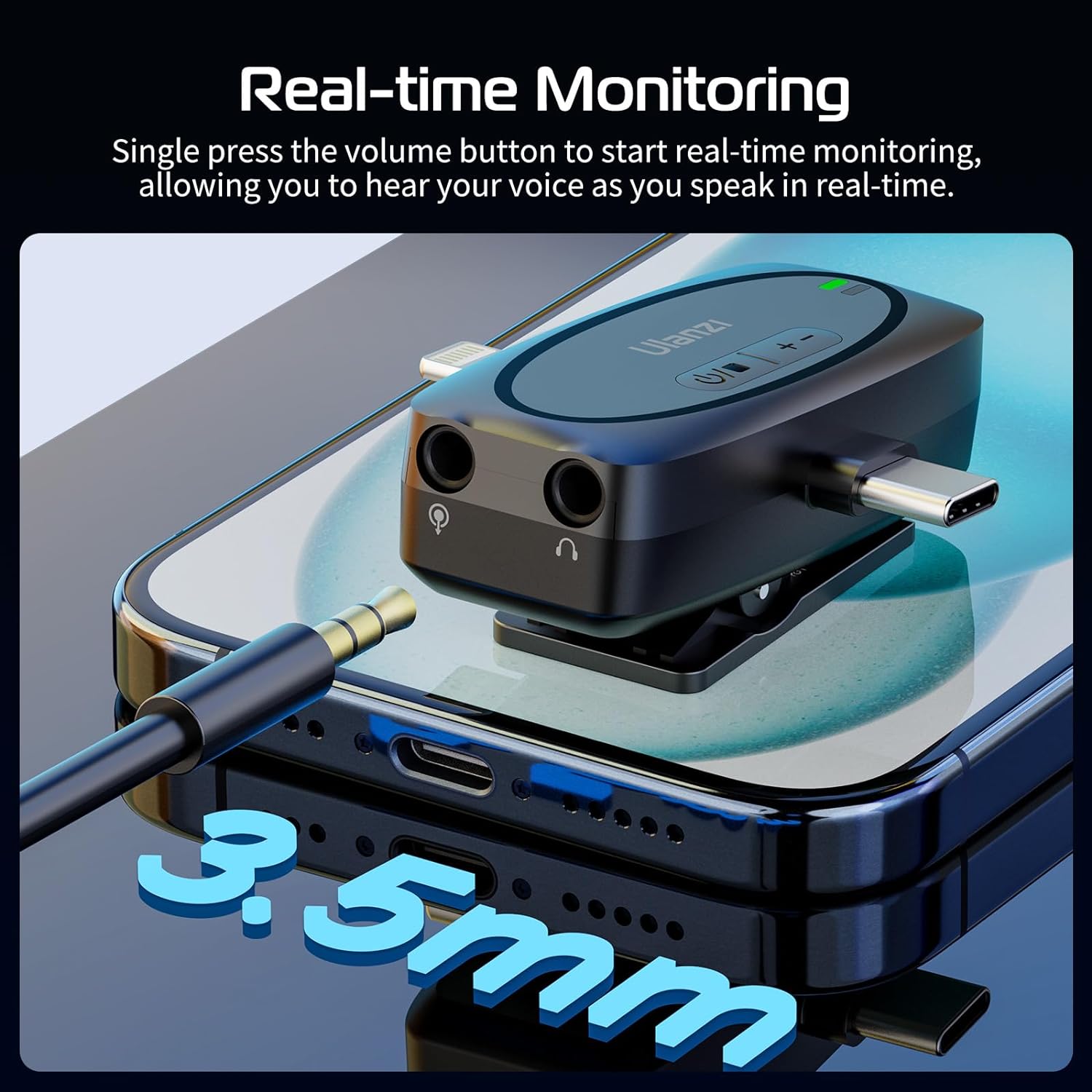 Micrófono Lavalier Doble Ulanzi V6 3 en 1