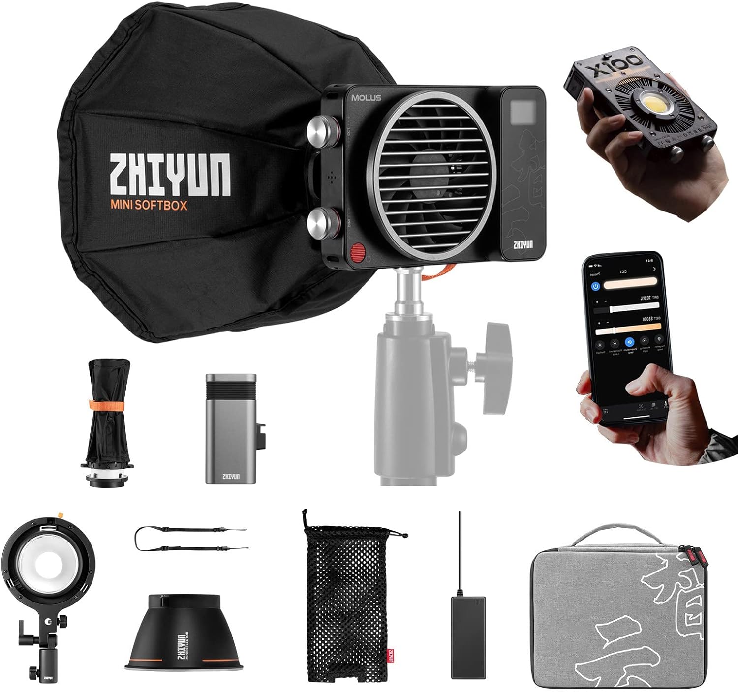 Lámpara Zhiyun Molus X100 Pro Kit