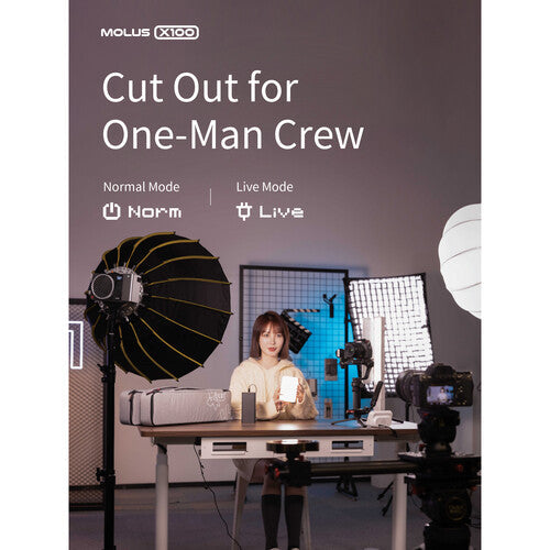 Lámpara Zhiyun Molus X100 Pro Kit