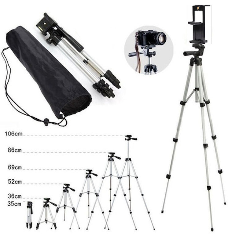 Tripié para Celular Mod 3110 con soporte Celular 1.20mts