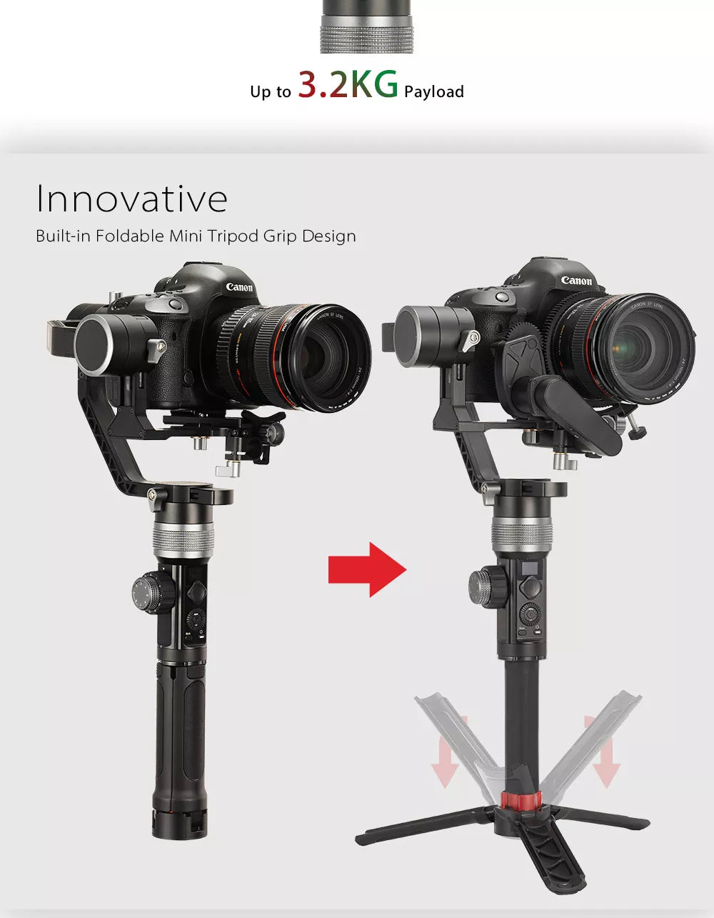 Estabilizador AFI 3-Axis Handheld DSLR Camera