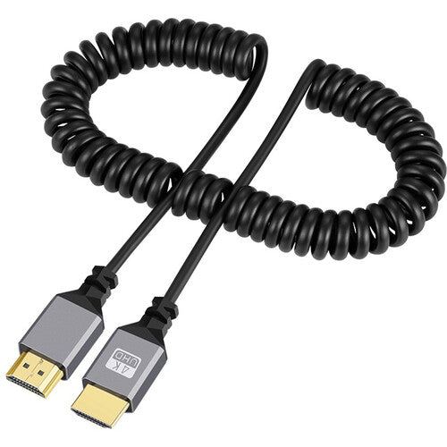 Cable DigitalFoto HDMI 4K Espiral de 20 cms