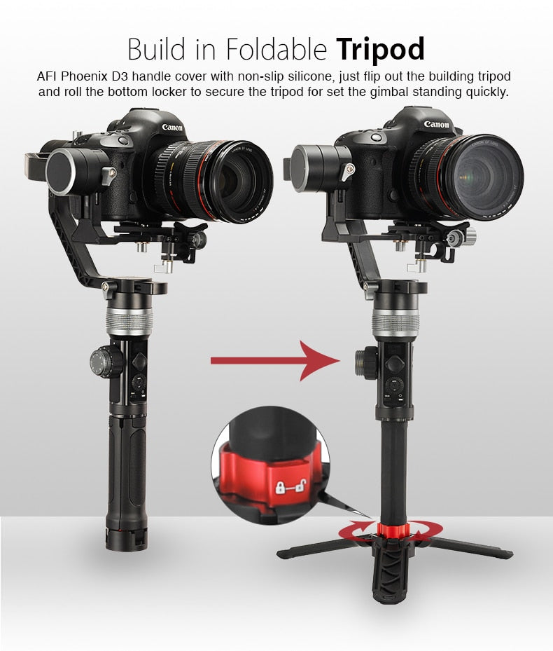 Estabilizador AFI 3-Axis Handheld DSLR Camera