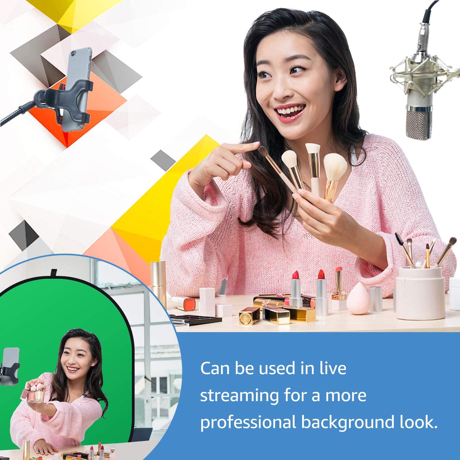 Kit Faithwinning Fondo Chromagreen 2x1.50mts con pedestal