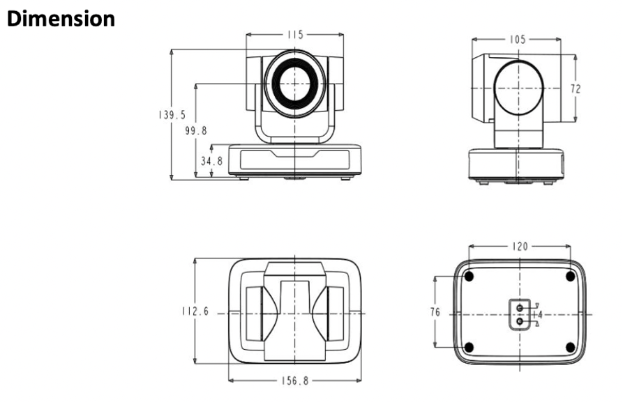 Cámara PTZ RGBLink RGB10X-USB-BK