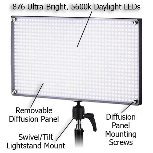  Luz de video LED ultra brillante 3200-5600K para Canon