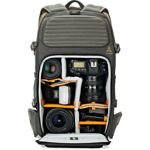 Estuche Lowepro Flipside Trek BP 450 AW Gris y Verde