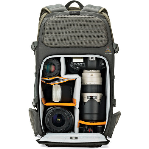 Estuche Lowepro Flipside Trek BP 450 AW Gris y Verde