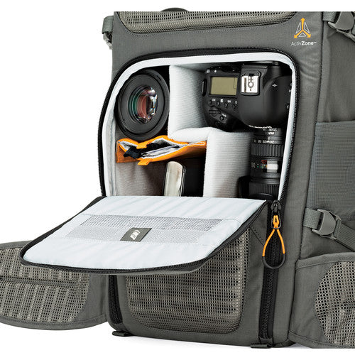 Estuche Lowepro Flipside Trek BP 450 AW Gris y Verde