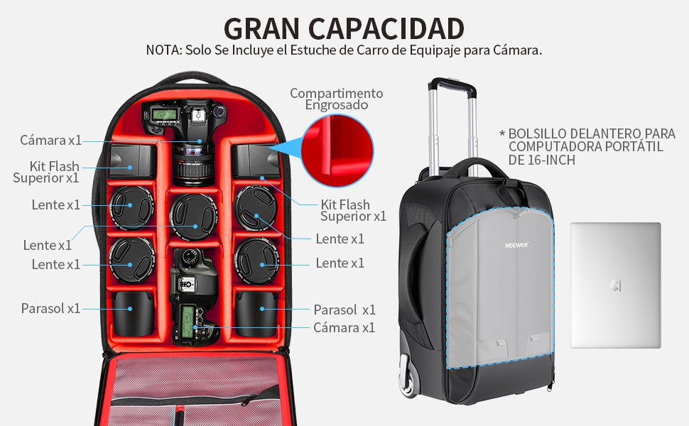 Mochila con Ruedas Neewer Convertible