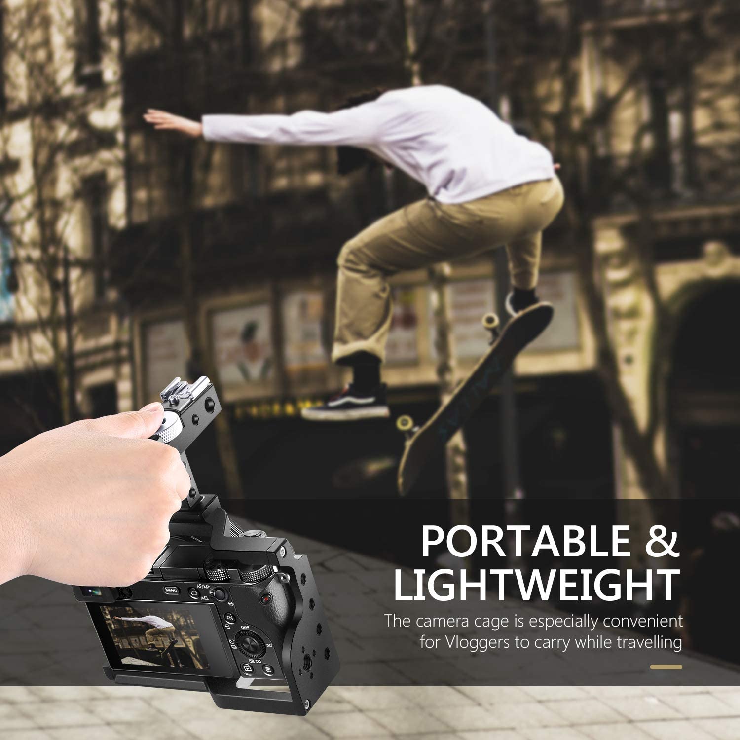 Soporte Jaula Neewer para Sony A6600 con maneral superior