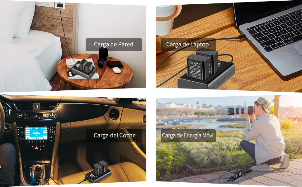 Kit de Cargador Neewer y 2 Baterías NP-FW50