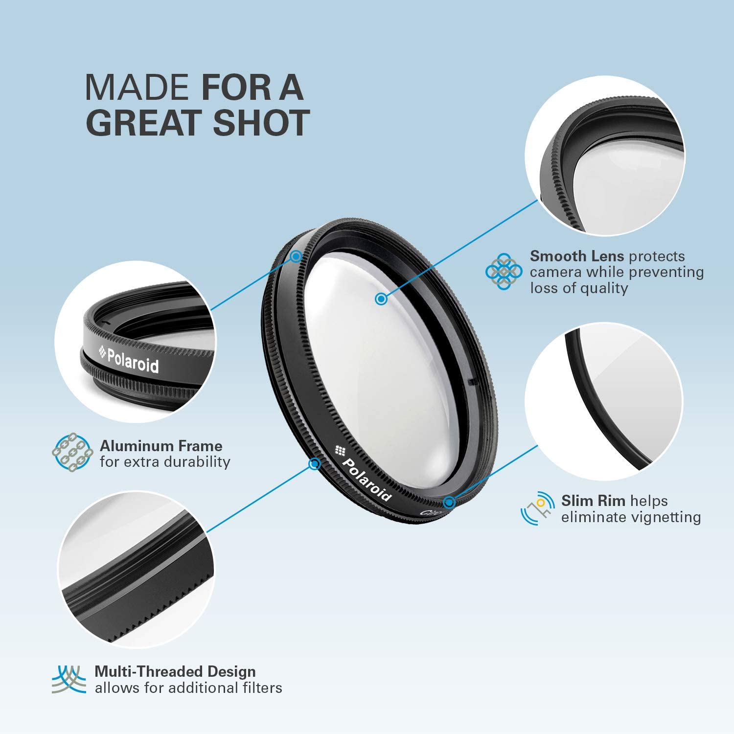 Filtro Circular Polarizado (CPL) 52mm Polaroid PLFILCPL52