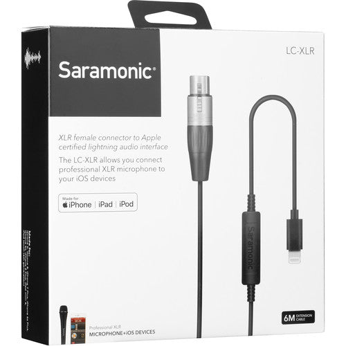 Cable Convertidor Saramonic LC-XLR XLR a Lightning para iOS