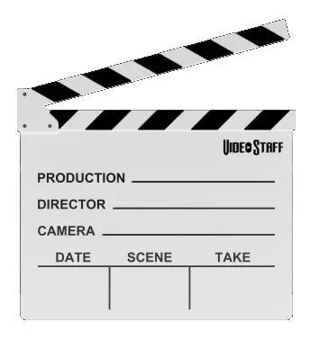 Claqueta de Madera Blanco y Negro