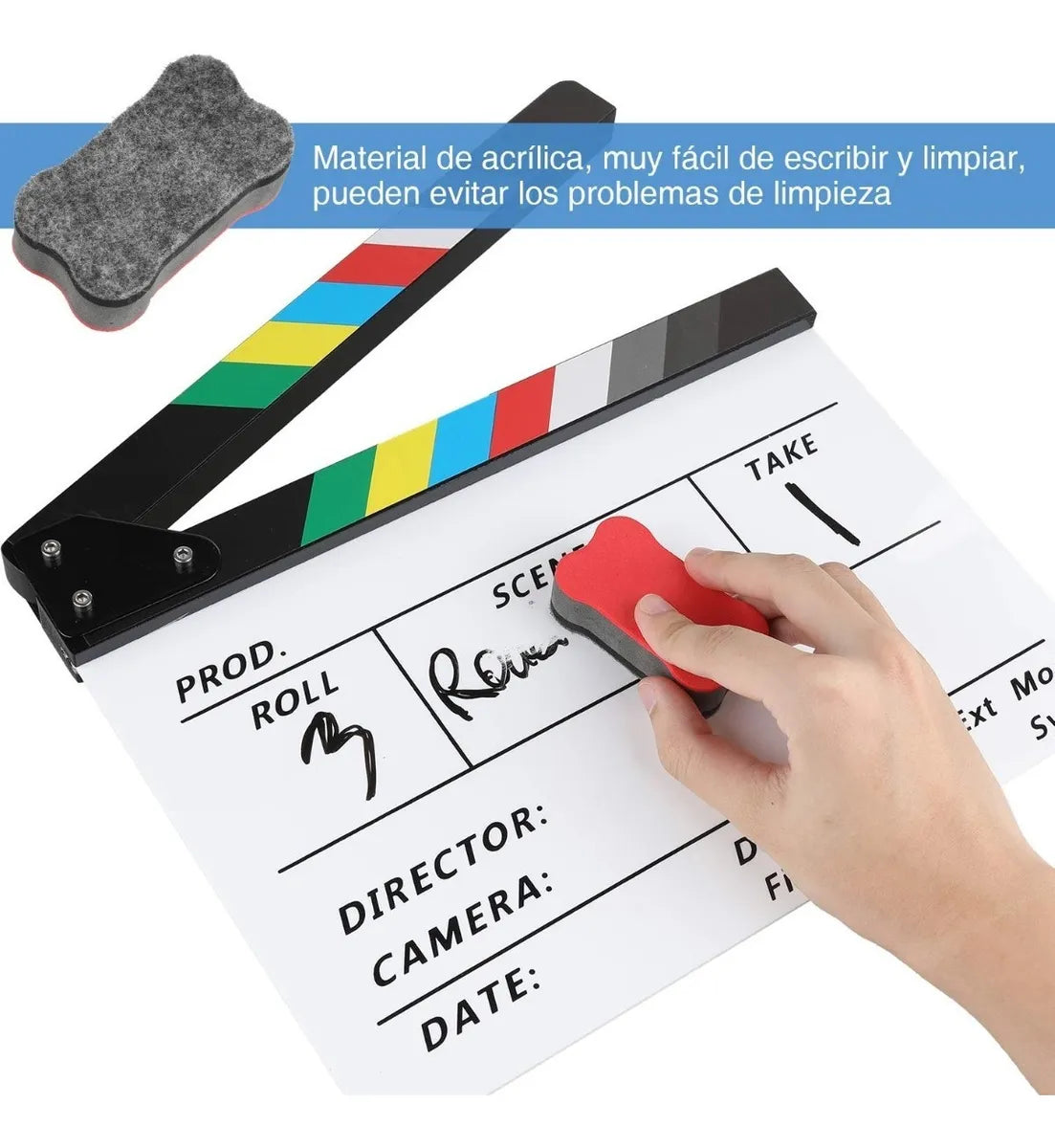 Claqueta Zacro 25x30 Colores con Borrador