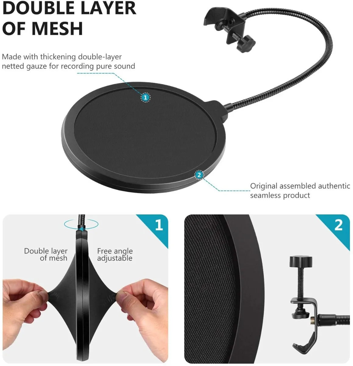 Filtro Anti-Pop Neewer NW (B-3) con cuello de ganso