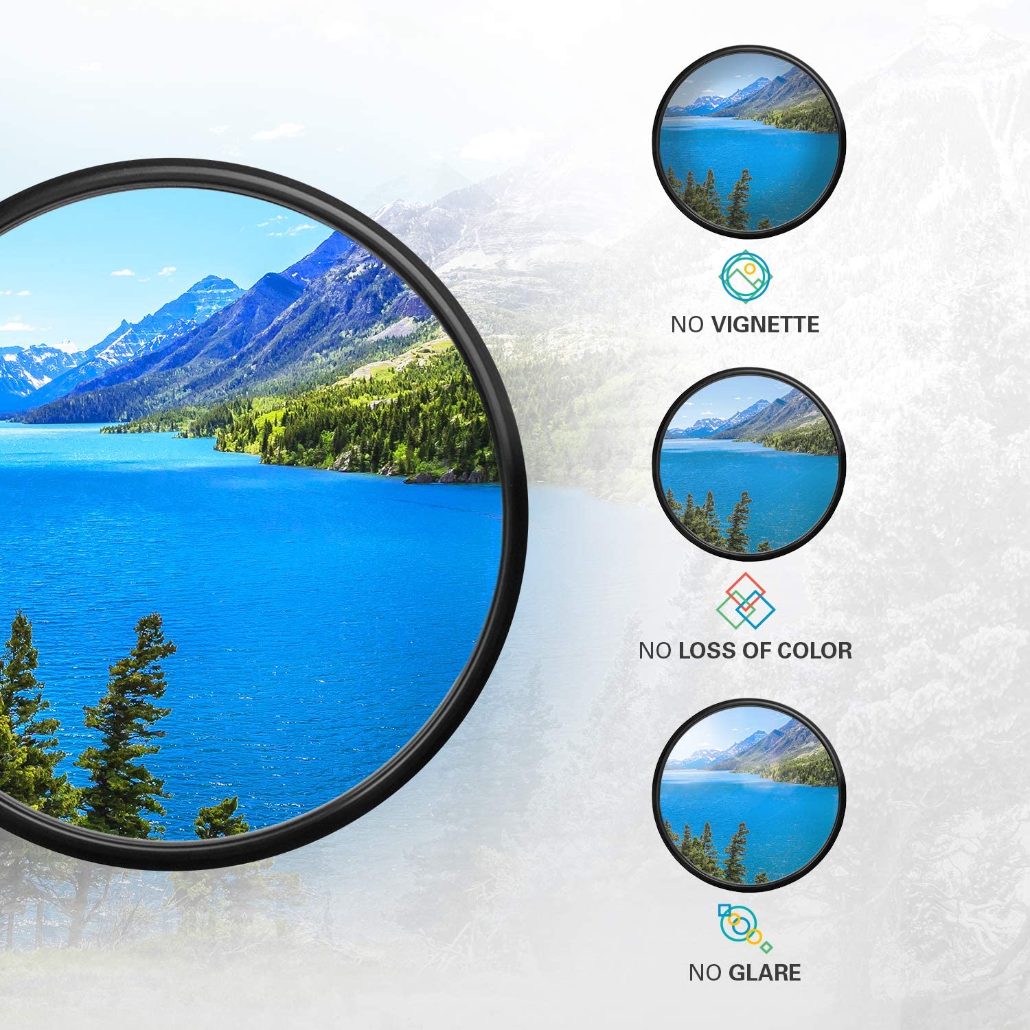 Kit de 4 Filtros Polaroid 62mm (UV,CPL,FLD y Warming) PL4FIL62