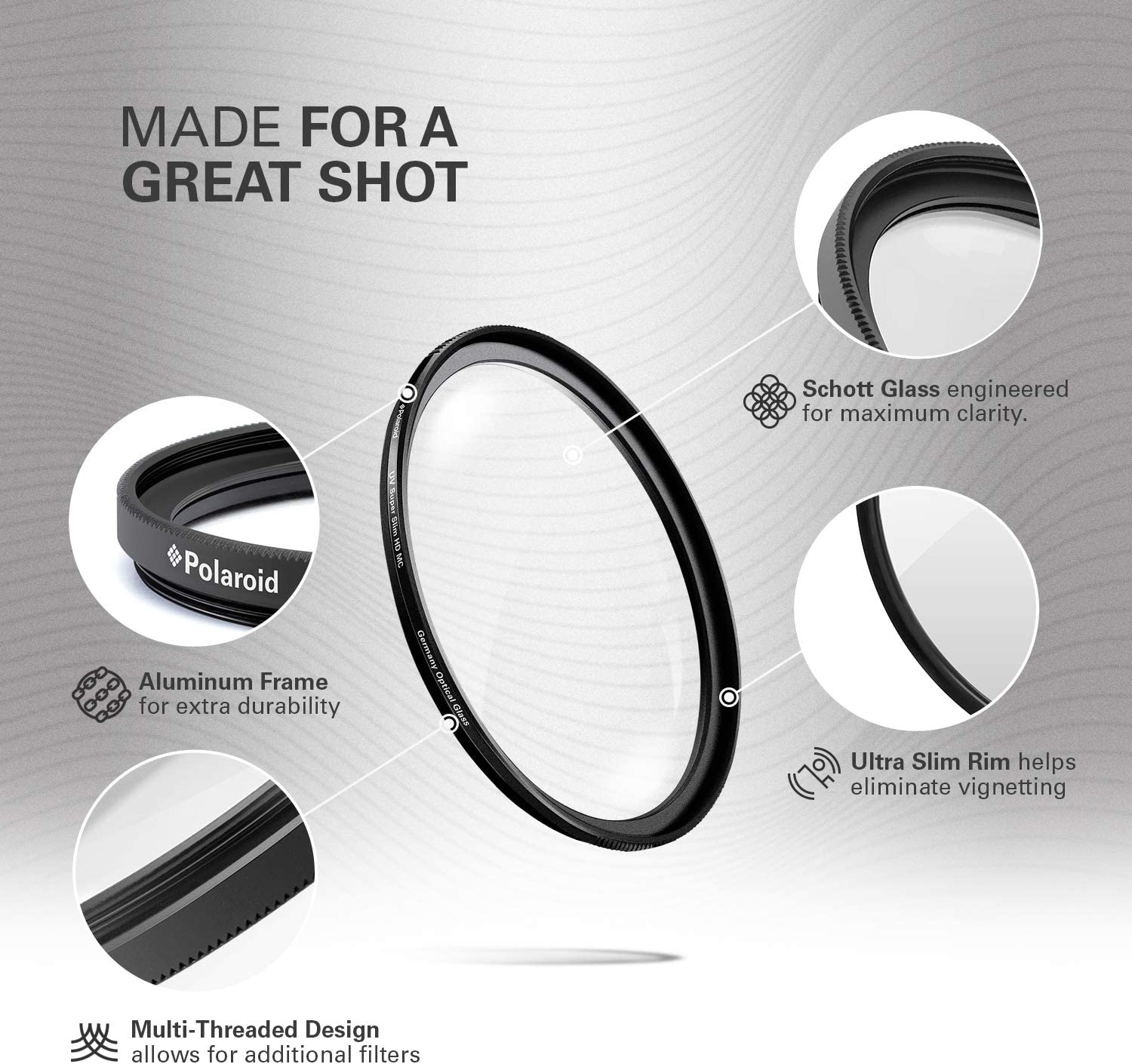 Filtro Protector UV 55mm Polaroid