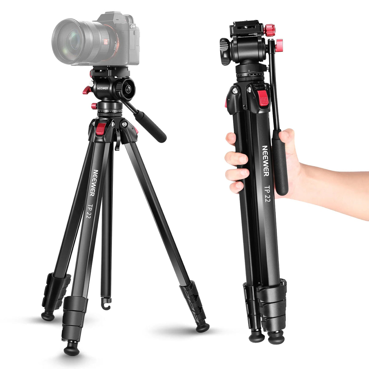 Tripié Neewer Professional TP22 c/cabezal Fluida