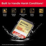 Tarjeta SanDisk Extreme SDXC de 128GB 180MB/s 5