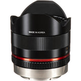 Lente Rokinon 8mm f/2.8 UMC Fisheye II para Sony E (Negro) 5