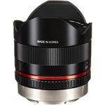 Lente Rokinon 8mm f/2.8 UMC Fisheye II para Sony E (Negro)