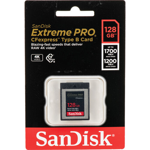 Tarjeta Cfexpress Typo B Sandisk Extreme Pro 128GB 1700MBs